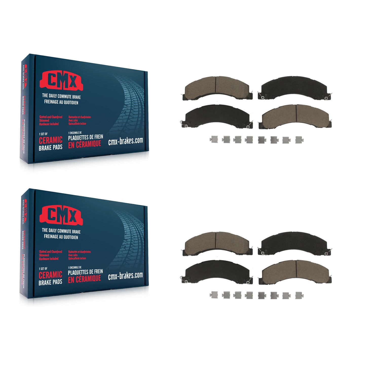 [Avant + Arrière] Kit de plaquette (céramique) de frein pour Ram 5500 Dodge Sterling Truck 4500 Bullet 45 55 KCX-100399
