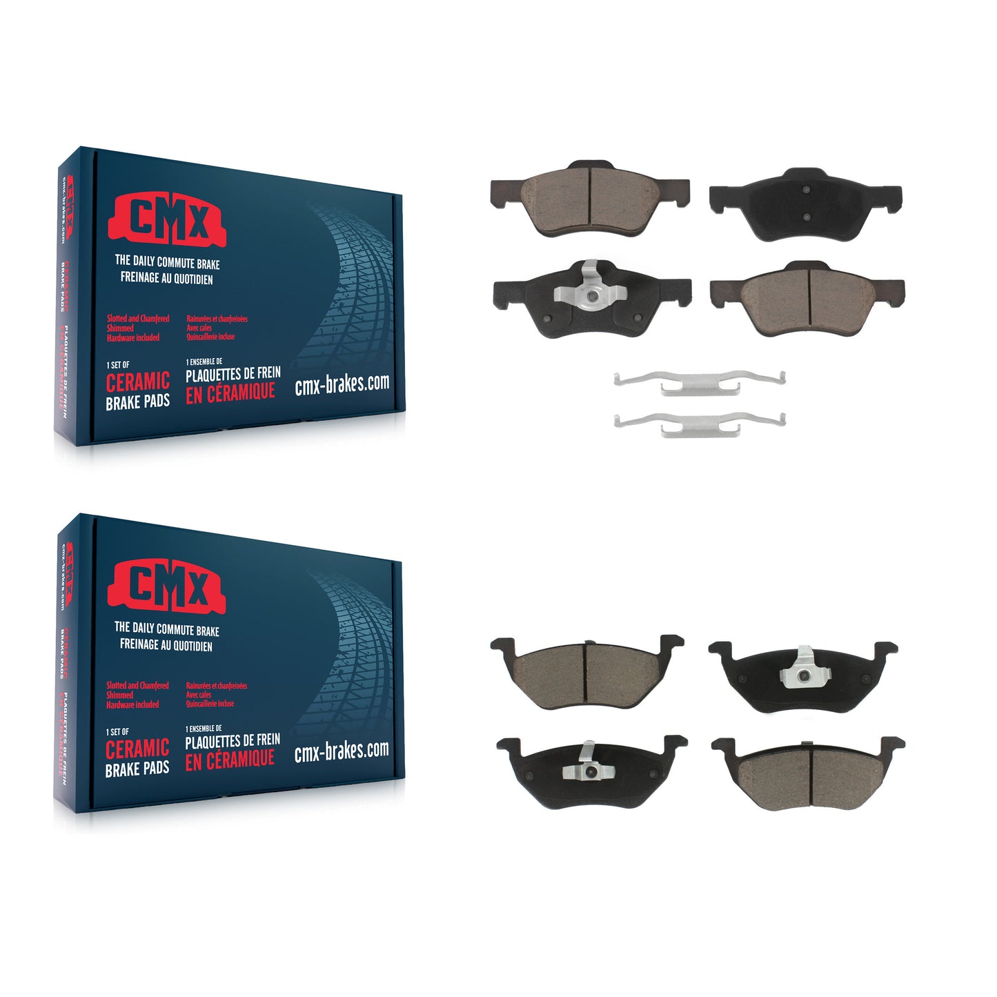 [Avant + Arrière] Kit de plaquette (céramique) de frein pour Ford Escape Mercury Mariner Mazda Tribute KCX-100406