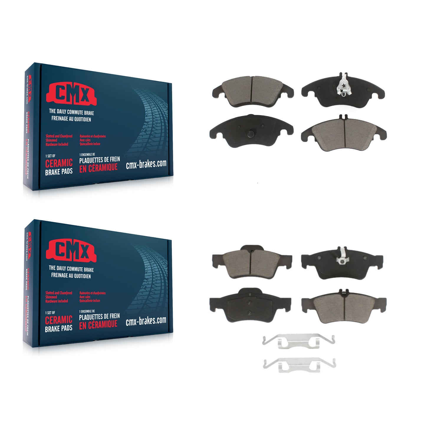 [Avant + Arrière] Kit de plaquette (céramique) de frein pour Mercedes-Benz E350 E400 CLS400 E250 KCX-100415