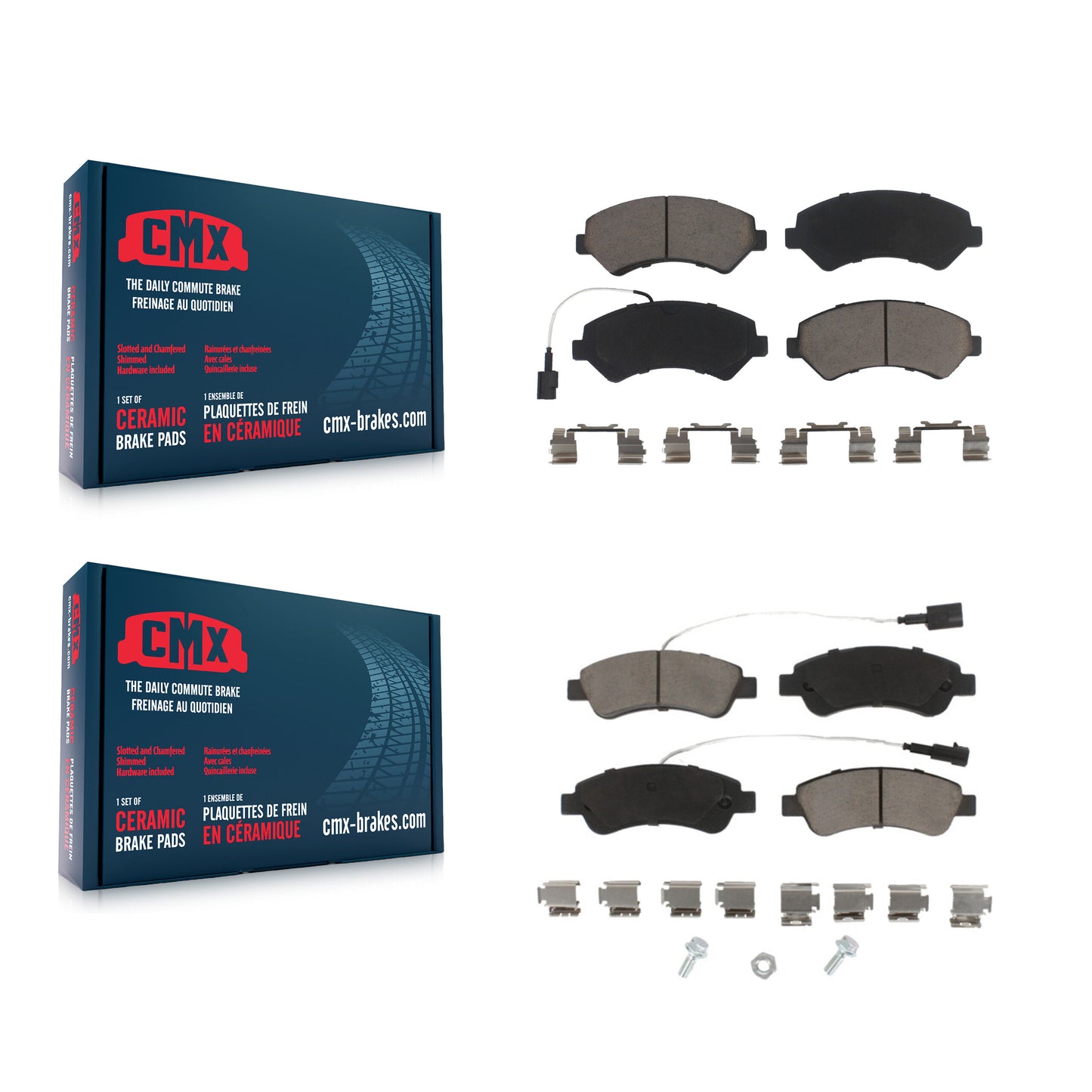 [Avant + Arrière] Kit de plaquette (céramique) de frein pour Ram ProMaster 1500 2500 3500 KCX-100423