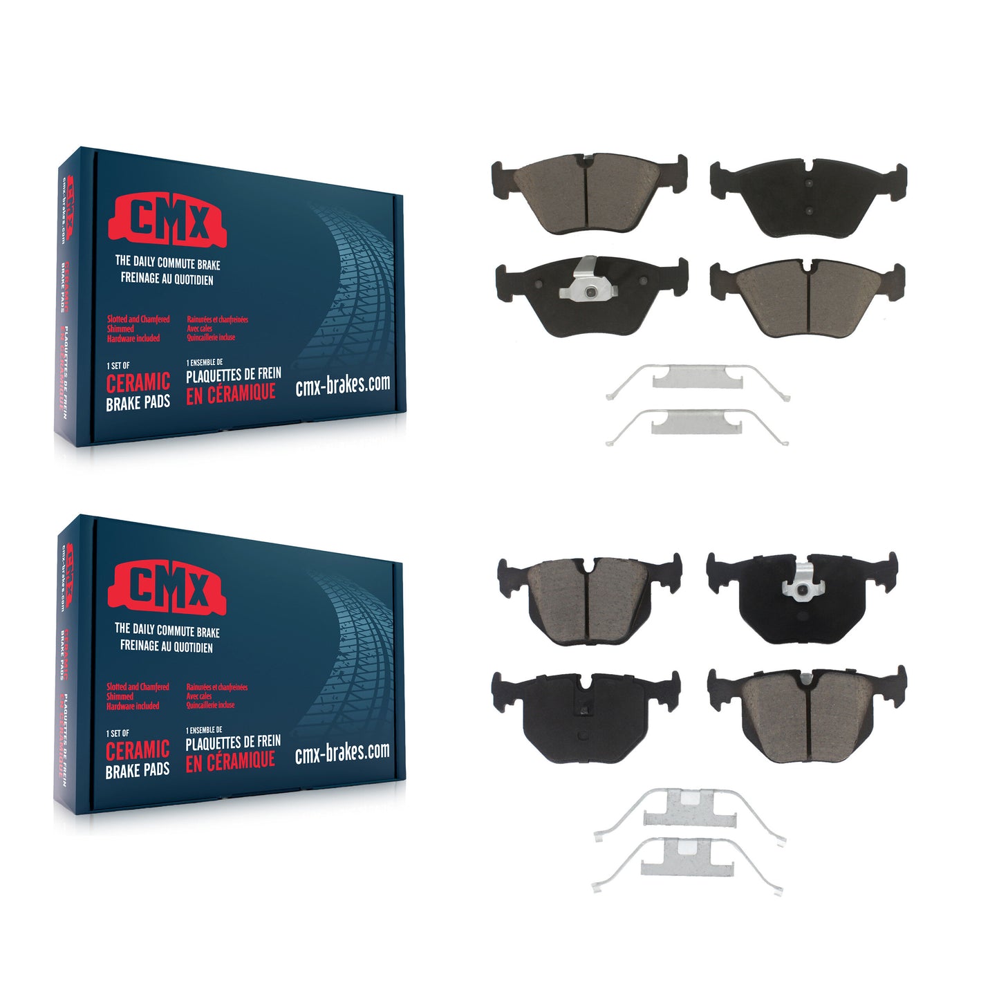 [Avant + Arrière] Kit de plaquette (céramique) de frein pour BMW X3 330Ci 330i Z4 330xi M3 KCX-100425