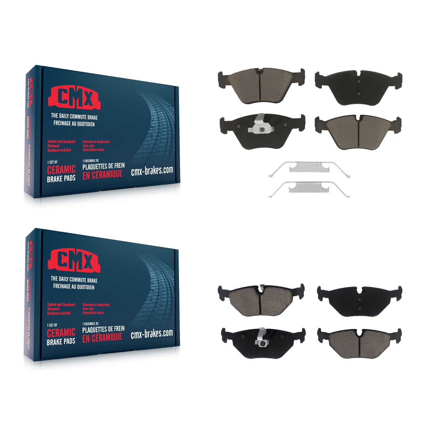 [Avant + Arrière] Kit de plaquette (céramique) de frein pour 2006-2008 BMW Z4 Roadster 3.0si Coupe KCX-100426