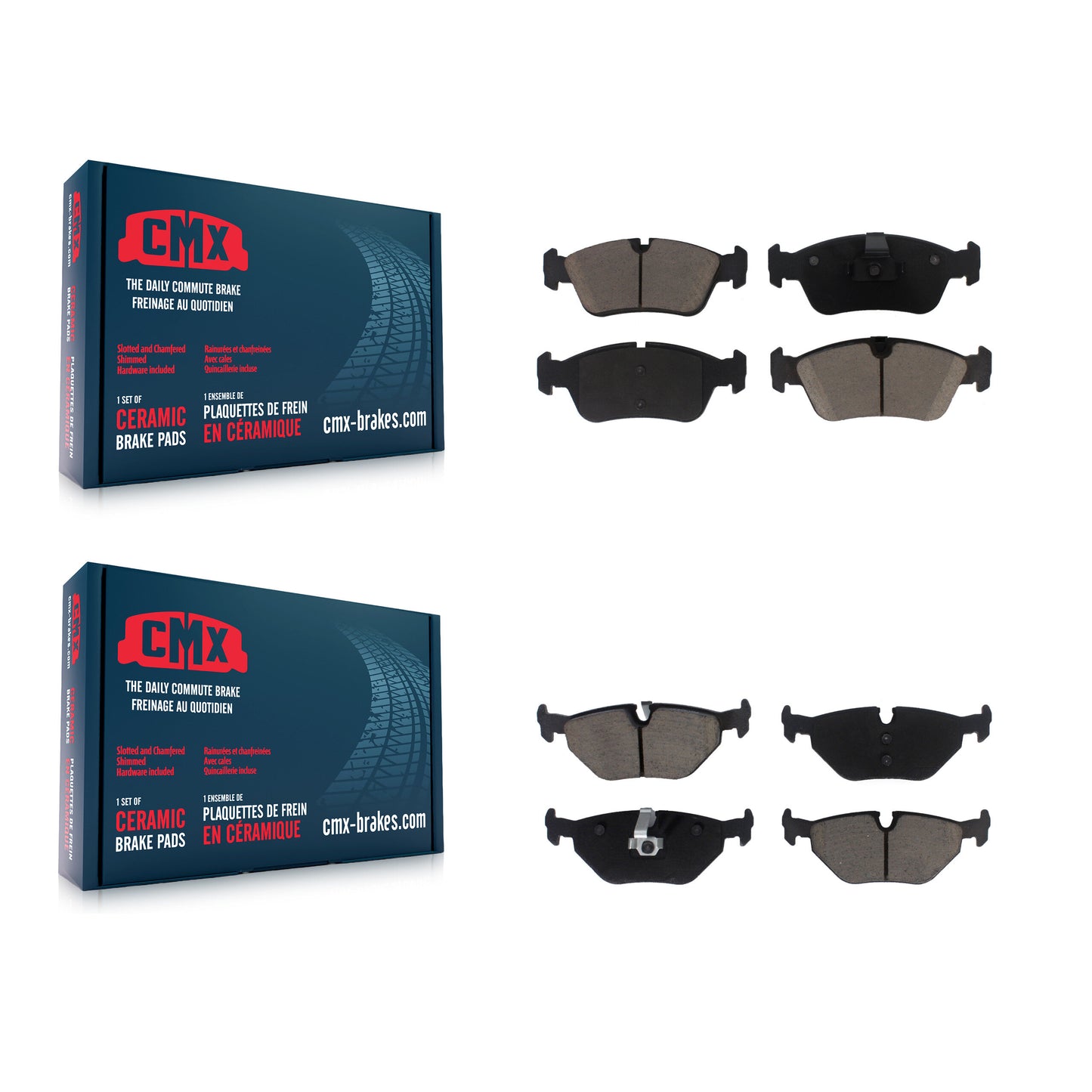 [Avant + Arrière] Kit de plaquette (céramique) de frein pour BMW 325i 325Ci Z4 323i 325xi 328i 323Ci 318ti 318i 328Ci 323is 328is 318is 320i KCX-100427