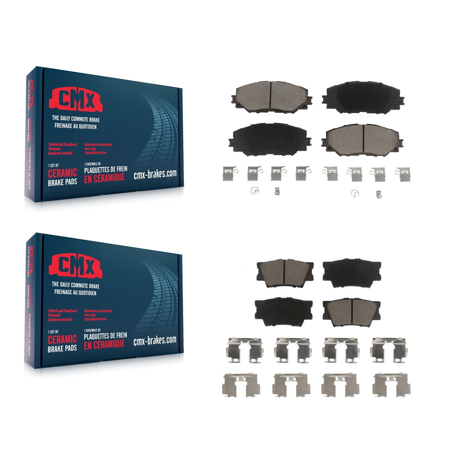 [Avant + Arrière] Kit de plaquette (céramique) de frein pour Toyota RAV4 Lexus HS250h KCX-100430