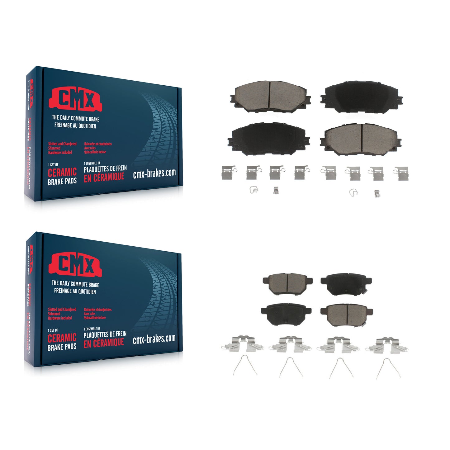 [Avant + Arrière] Kit de plaquette (céramique) de frein pour Toyota Corolla Scion xB Matrix Pontiac Vibe KCX-100432