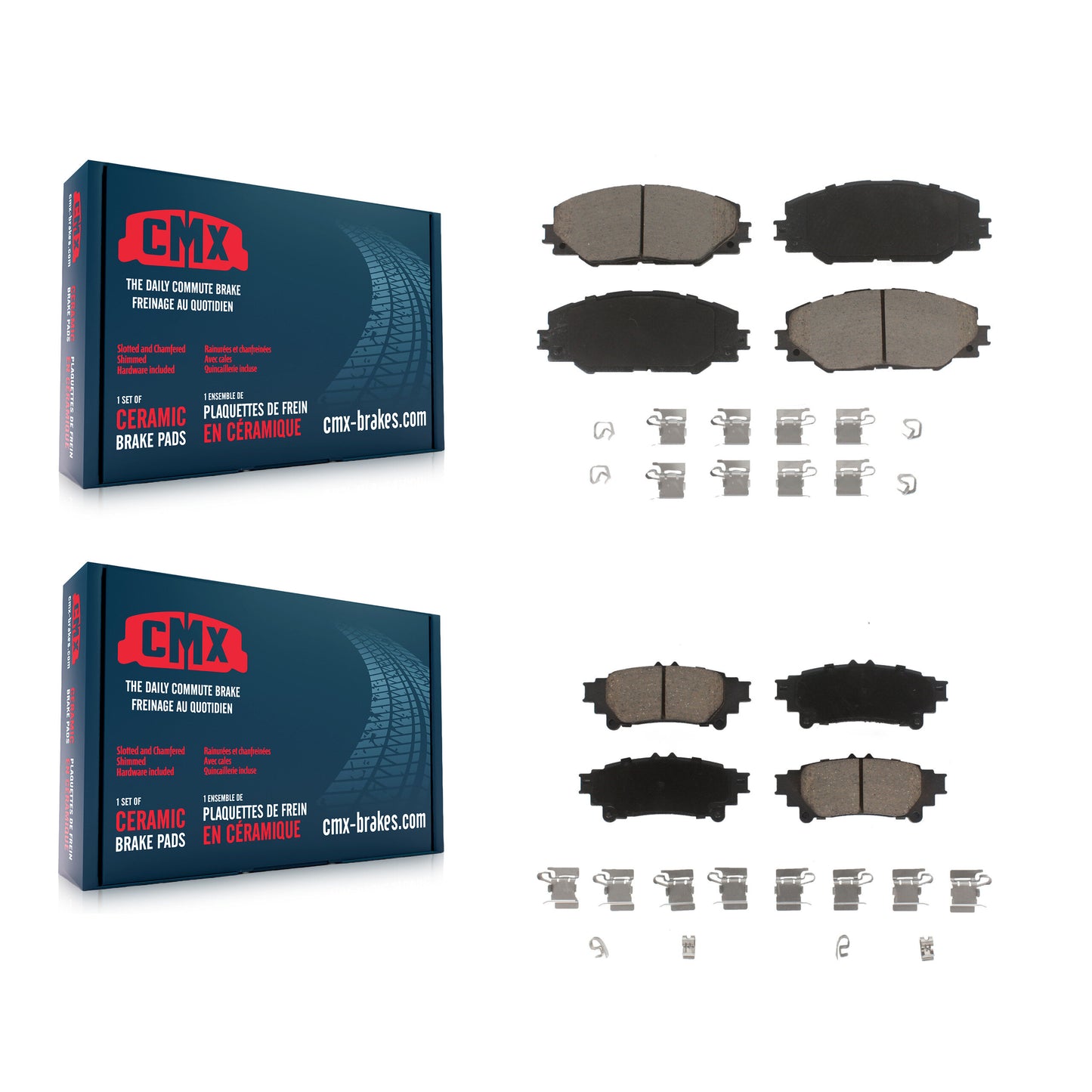 [Avant + Arrière] Kit de plaquette (céramique) de frein pour 2016-2020 Toyota Mirai KCX-100433