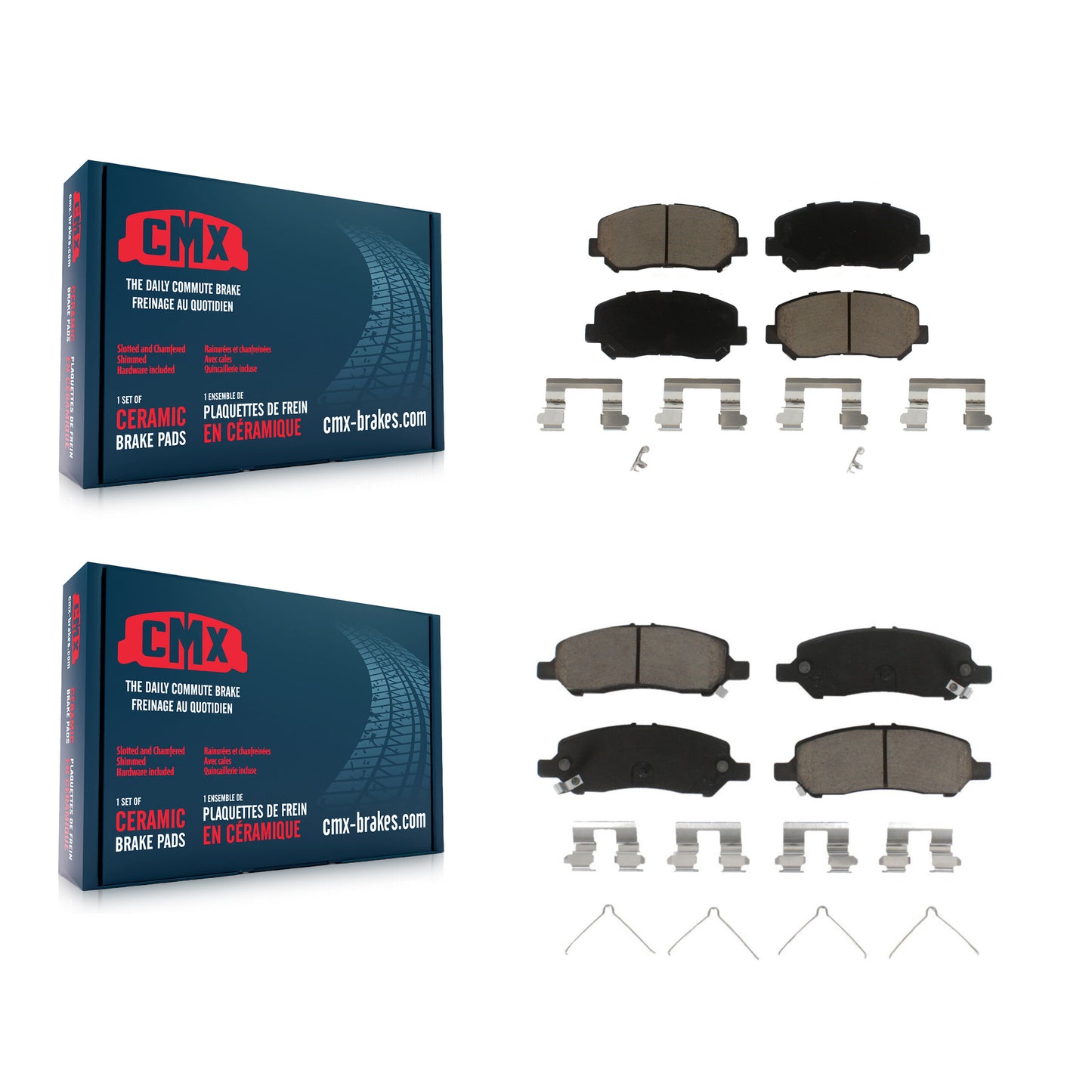 [Avant + Arrière] Kit de plaquette (céramique) de frein pour 2013-2016 Dodge Dart KCX-100436