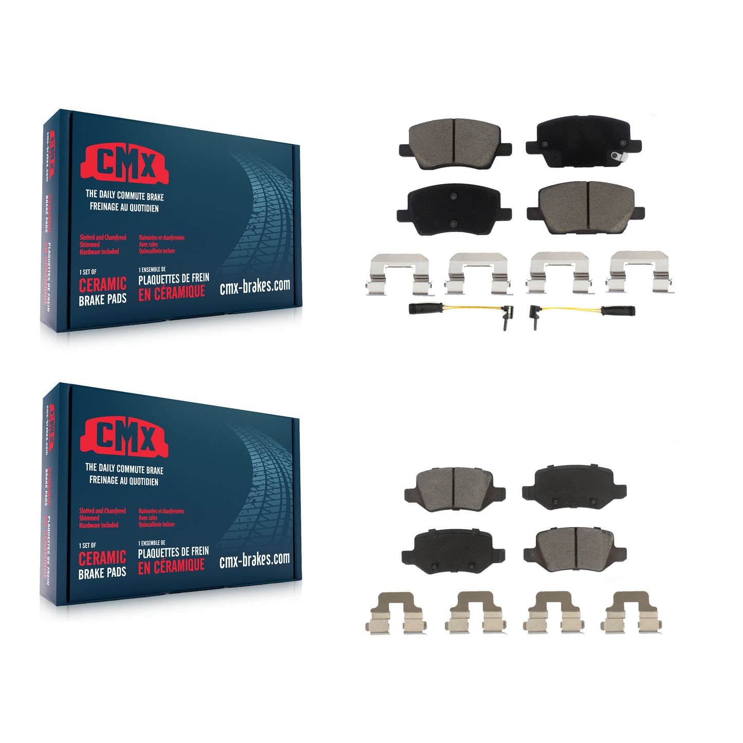 [Avant + Arrière] Kit de plaquette (céramique) de frein pour 2006-2011 Mercedes-Benz B200 KCX-100438