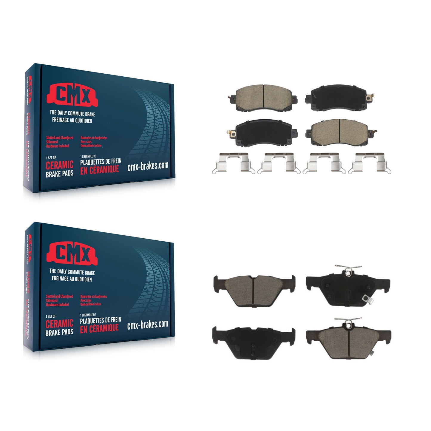 [Avant + Arrière] Kit de plaquette (céramique) de frein pour Subaru Forester Crosstrek Outback Legacy KCX-100453