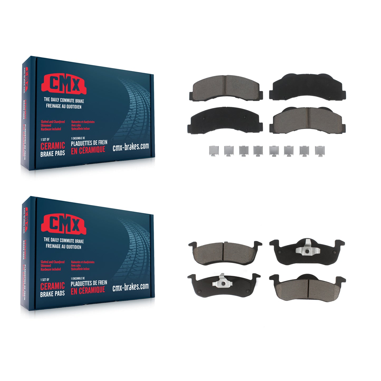 [Avant + Arrière] Kit de plaquette (céramique) de frein pour 2010-2017 Ford Expedition Lincoln Navigator KCX-100457