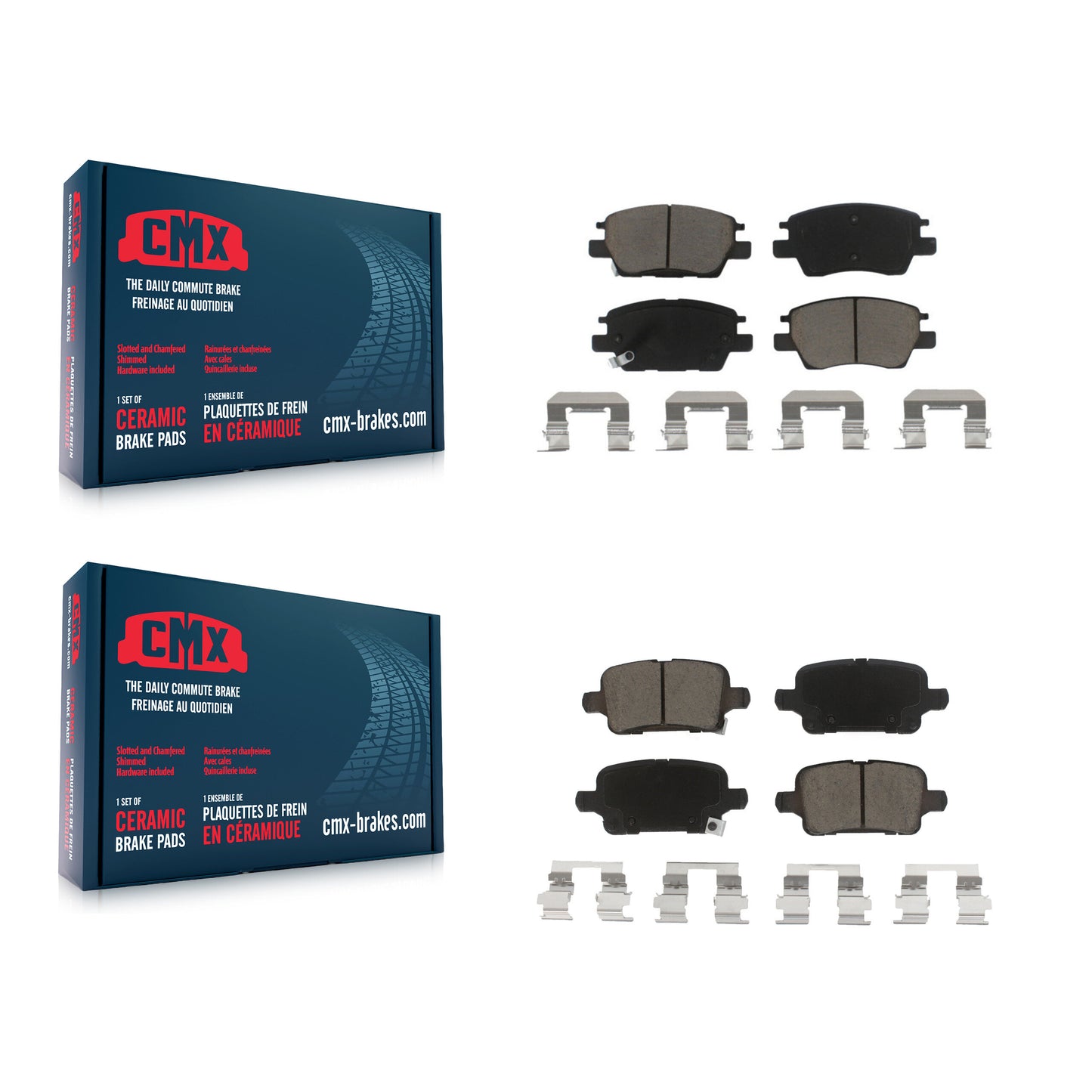 [Avant + Arrière] Kit de plaquette (céramique) de frein pour Chevrolet Cruze Volt Bolt EV EUV KCX-100468