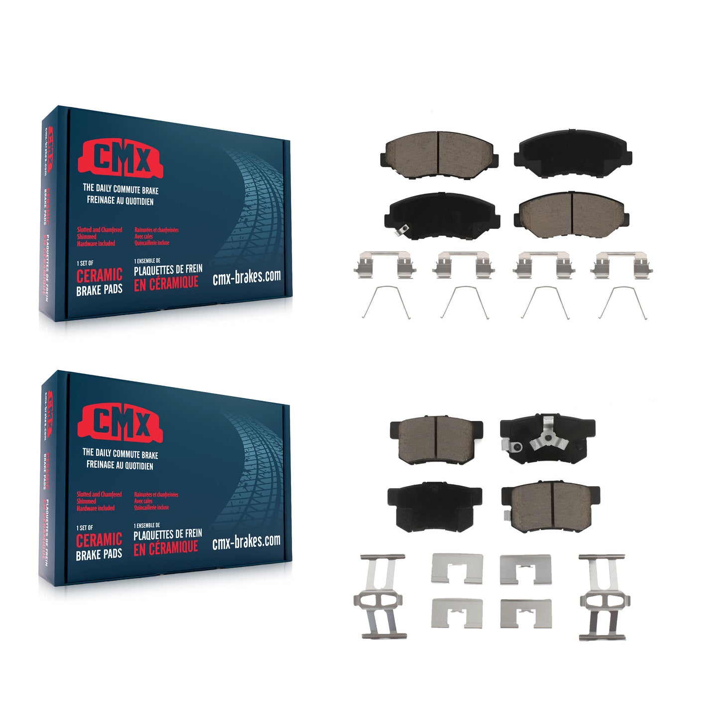 [Avant + Arrière] Kit de plaquette (céramique) de frein pour Honda CR-V KCX-100474