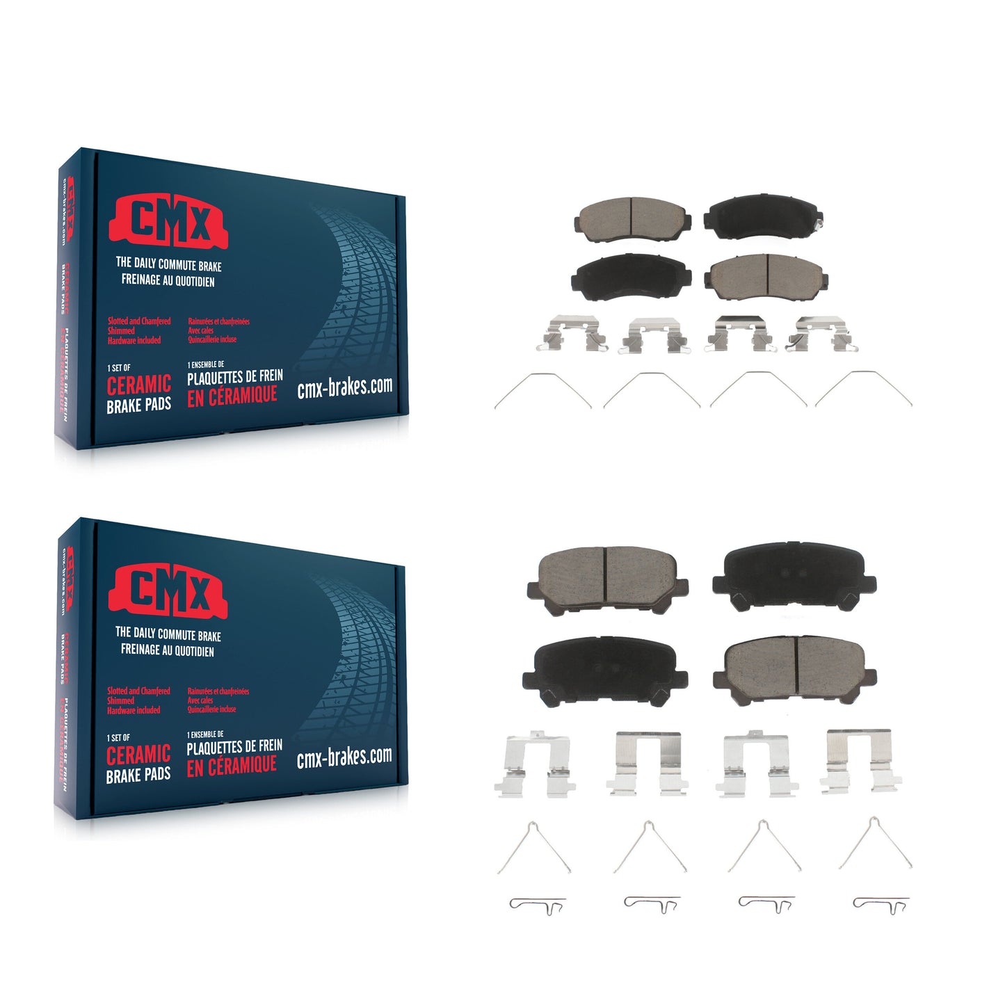 [Avant + Arrière] Kit de plaquette (céramique) de frein pour 2011-2017 Honda Odyssey KCX-100491