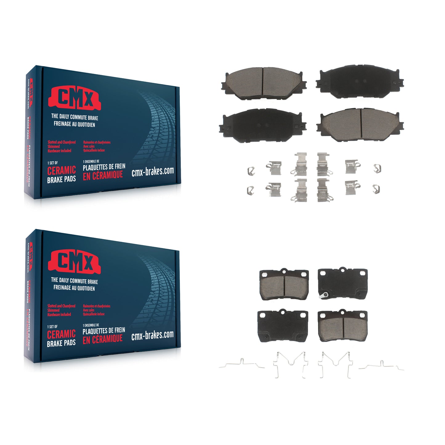 [Avant + Arrière] Kit de plaquette (céramique) de frein pour Lexus IS250 KCX-100498
