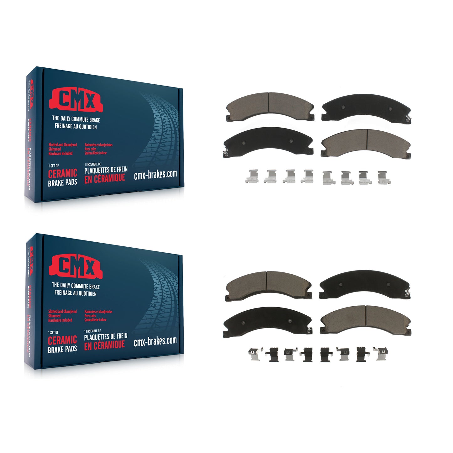 [Avant + Arrière] Kit de plaquette (céramique) de frein pour Nissan NV2500 TITAN XD NV3500 NV1500 KCX-100500