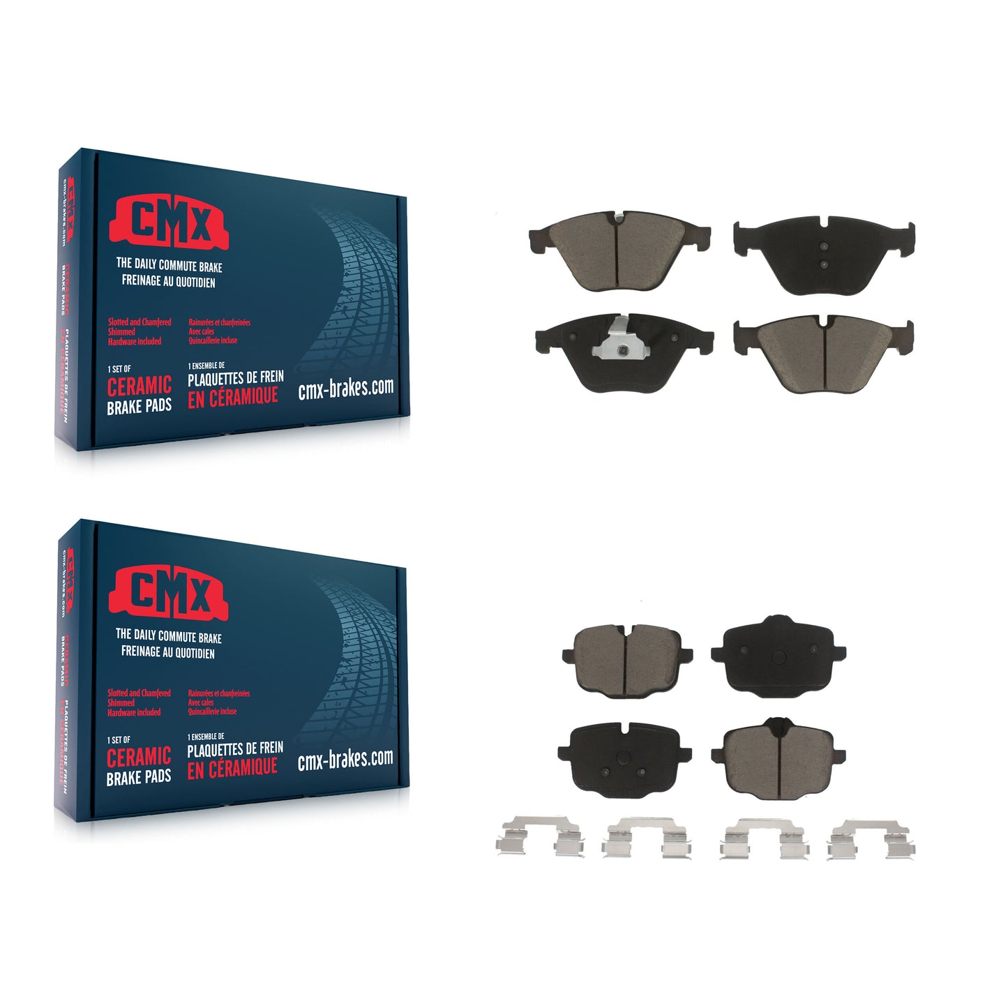 [Avant + Arrière] Kit de plaquette (céramique) de frein pour BMW 535i 640i Gran Coupe xDrive KCX-100502