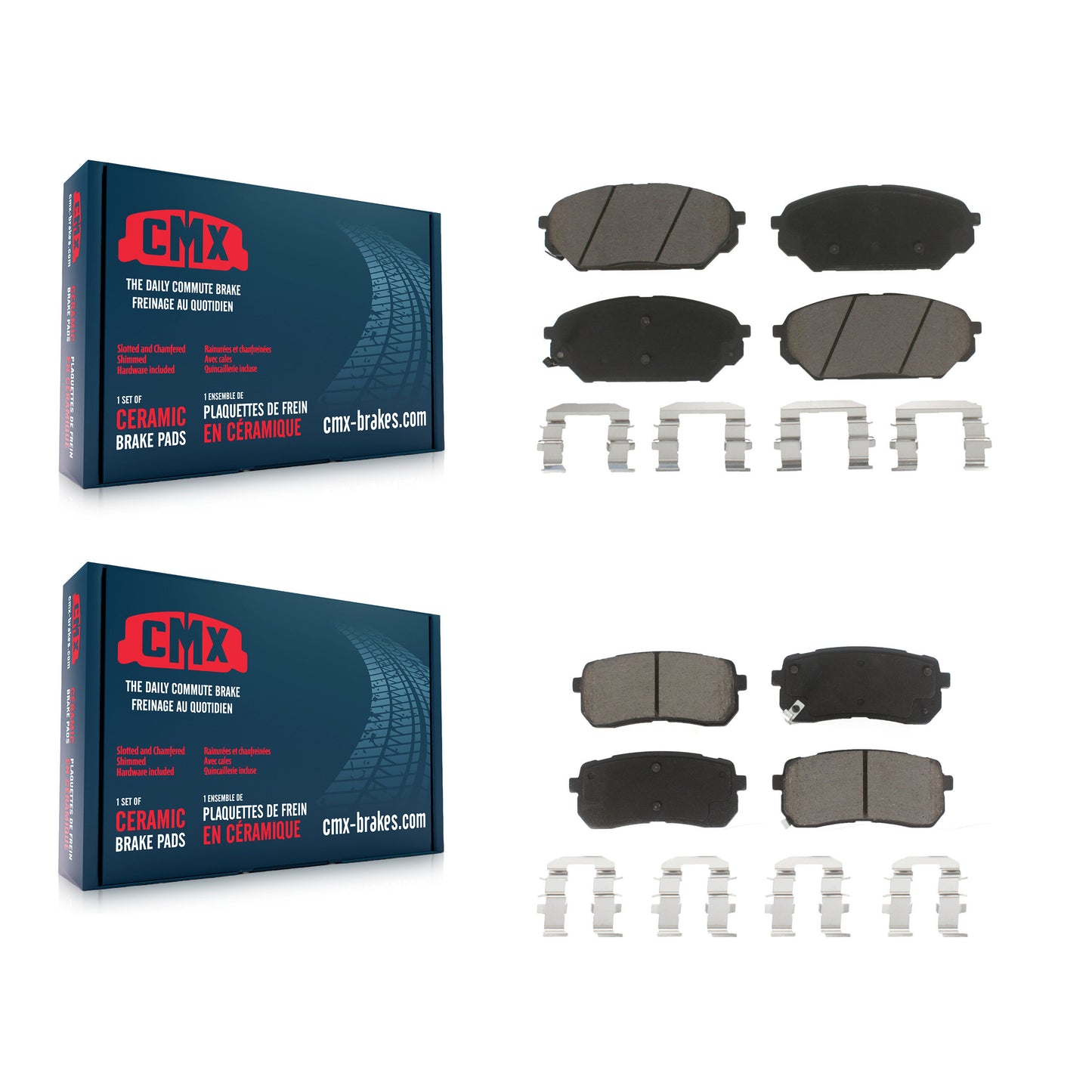 [Avant + Arrière] Kit de plaquette (céramique) de frein pour 2007-2012 Hyundai Veracruz KCX-100516