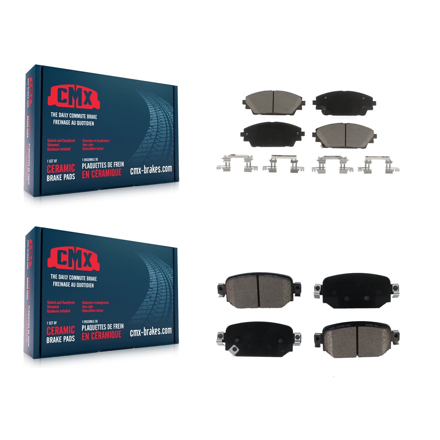 [Avant + Arrière] Kit de plaquette (céramique) de frein pour 2019-2021 Mazda CX-3 KCX-100523