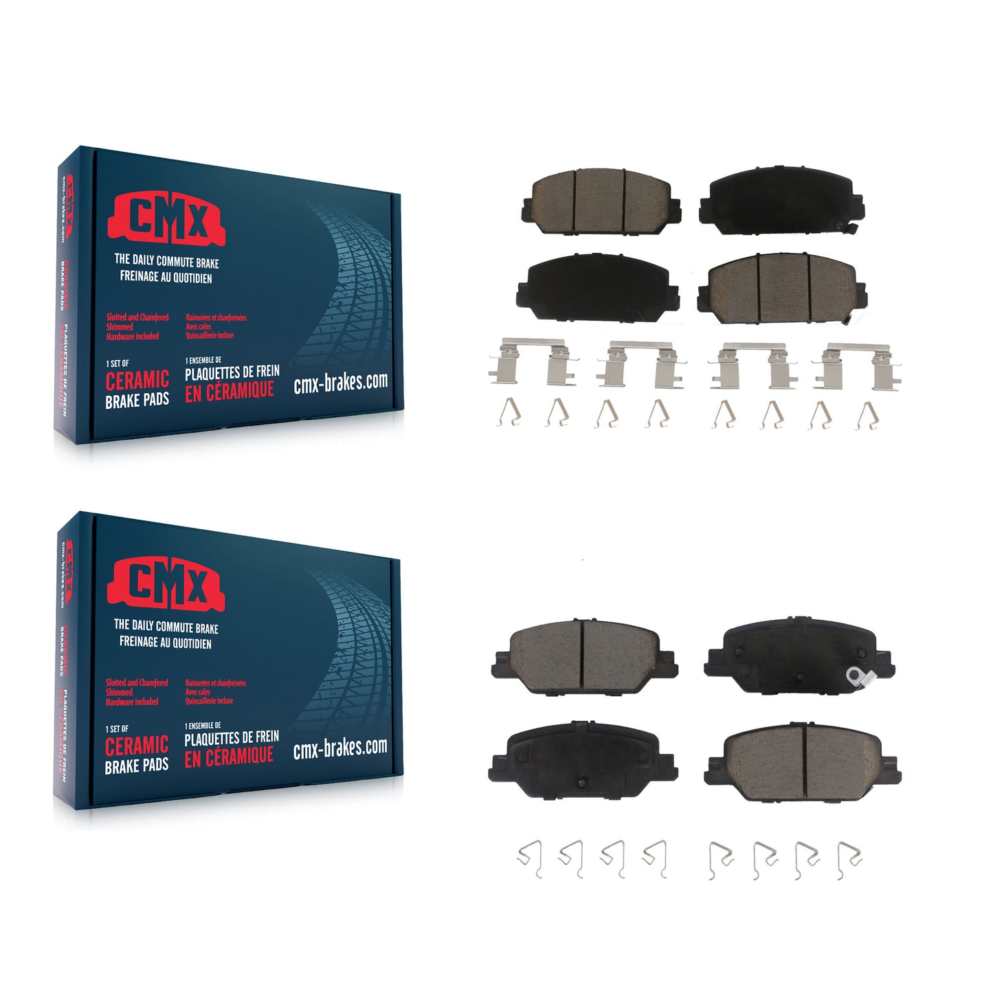 [Avant + Arrière] Kit de plaquette (céramique) de frein pour Honda CR-V KCX-100525
