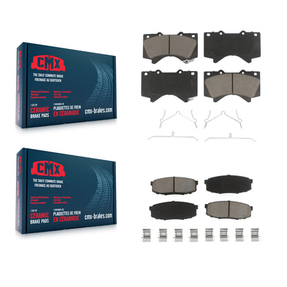 [Avant + Arrière] Kit de plaquette (céramique) de frein pour Toyota Tundra Sequoia Lexus LX570 Land Cruiser KCX-100526