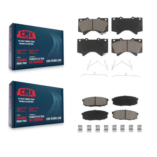 [Avant + Arrière] Kit de plaquette (céramique) de frein pour Toyota Tundra Sequoia Lexus LX570 Land Cruiser KCX-100526