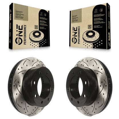 [Avant] Kit de disque (percé rainuré revêtu) de frein pour Ford F-250 Super Duty F-350 F-450 KD-100009
