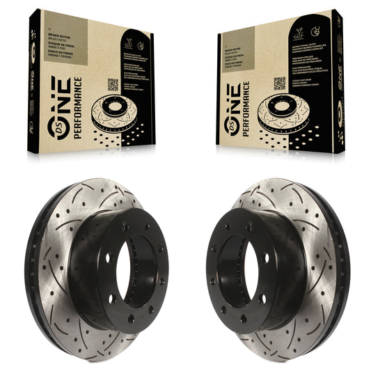 [Avant] Kit de disque (percé rainuré revêtu) de frein pour Ford F-250 Super Duty F-350 F-450 KD-100009