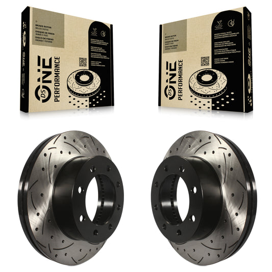[Avant] Kit de disque (percé rainuré revêtu) de frein pour Ford F-250 Super Duty F-350 F-450 KD-100021