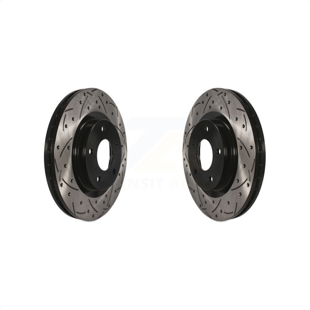 [Avant] Kit de disque (percé rainuré revêtu) de frein pour Jeep Dodge Patriot Mitsubishi Chrysler Compass Avenger 200 Caliber Outlander Sport Sebring Lancer Eclipse Cross RVR KD-100029 par DS-One