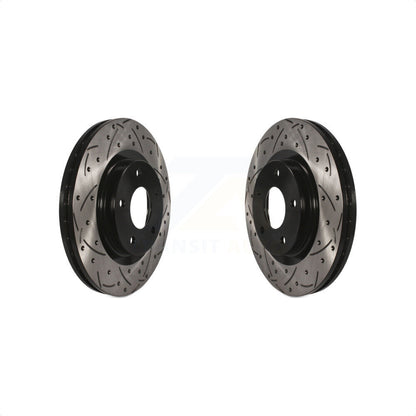 [Avant] Kit de disque (percé rainuré revêtu) de frein pour Jeep Dodge Patriot Mitsubishi Chrysler Compass Avenger 200 Caliber Outlander Sport Sebring Lancer Eclipse Cross RVR KD-100029 par DS-One