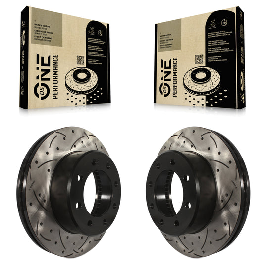 [Avant] Kit de disque (percé rainuré revêtu) de frein pour Ram 2500 3500 1500 Dodge KD-100032