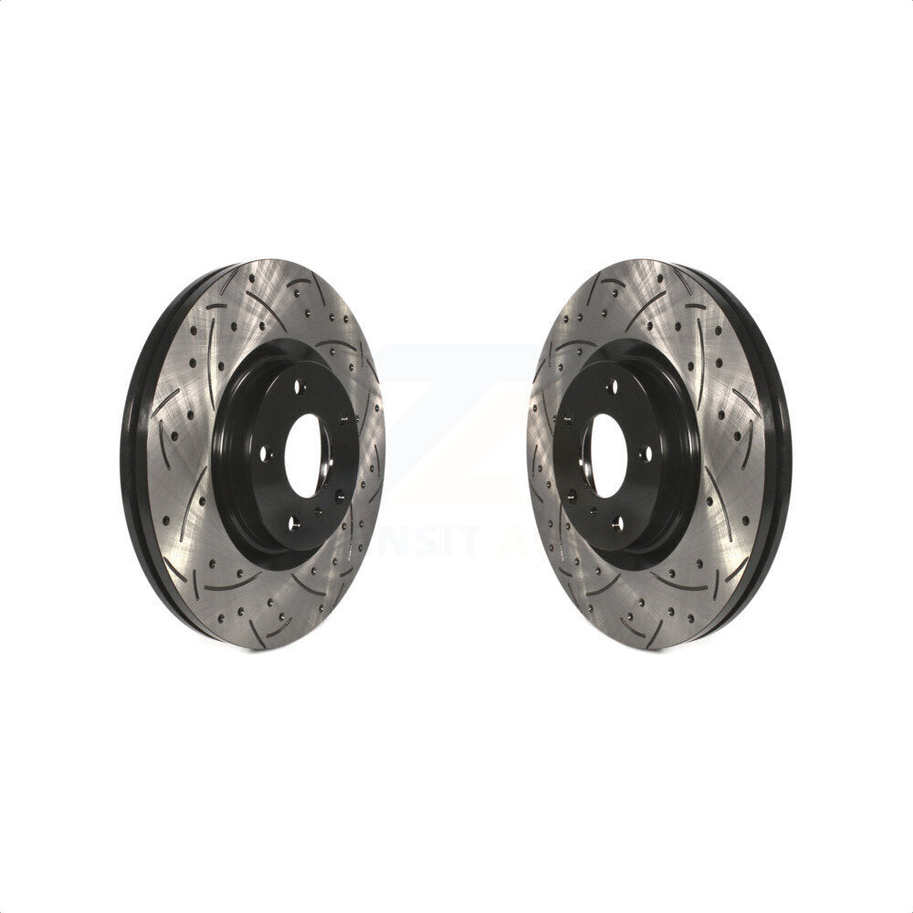 [Avant] Kit de disque (percé rainuré revêtu) de frein pour Nissan Maxima INFINITI Murano G37 Altima G35 M35 370Z 350Z EX35 M37 QX70 G25 Q70 Q70L M45 Q40 QX50 M56 EX37 M35h KD-100040 par DS-One