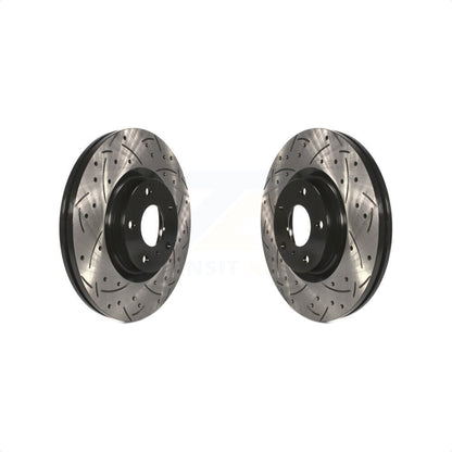 [Avant] Kit de disque (percé rainuré revêtu) de frein pour Nissan Maxima INFINITI Murano G37 Altima G35 M35 370Z 350Z EX35 M37 QX70 G25 Q70 Q70L M45 Q40 QX50 M56 EX37 M35h KD-100040 par DS-One