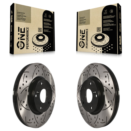 [Avant] Kit de disque (percé rainuré revêtu) de frein pour Honda Civic CR-V Acura RSX ILX CSX KD-100041