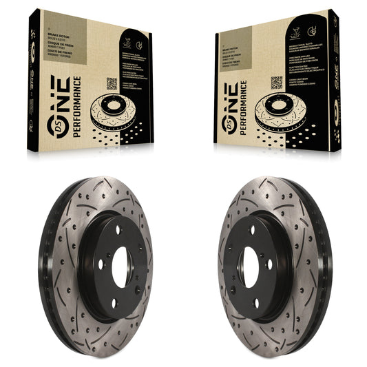 [Avant] Kit de disque (percé rainuré revêtu) de frein pour Toyota RAV4 Scion xB Prius V Lexus HS250h KD-100049
