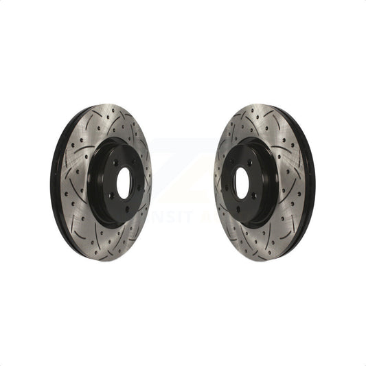 [Avant] Kit de disque (percé rainuré revêtu) de frein pour Ford Escape Focus Transit Connect Volvo S40 Lincoln MKC C70 V50 KD-100053 par DS-One