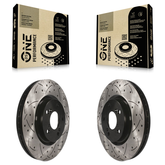 [Avant] Kit de disque (percé rainuré revêtu) de frein pour Honda Odyssey Acura TL KD-100070