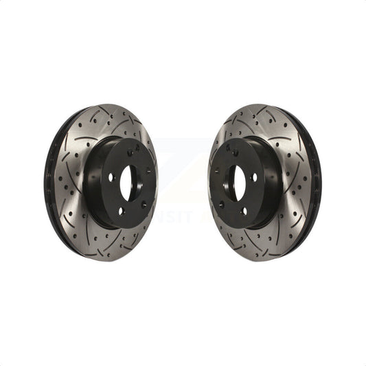 [Avant] Kit de disque (percé rainuré revêtu) de frein pour Mercedes-Benz C300 C250 C230 KD-100075 par DS-One