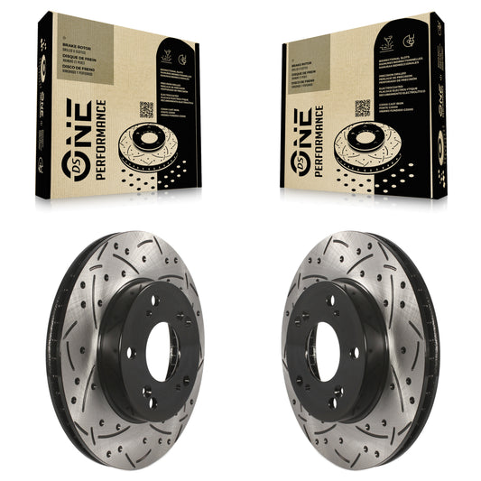 [Avant] Kit de disque (percé rainuré revêtu) de frein pour Honda Civic Acura ILX KD-100084