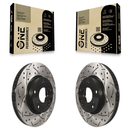 [Avant] Kit de disque (percé rainuré revêtu) de frein pour Honda Civic Accord Insight KD-100100