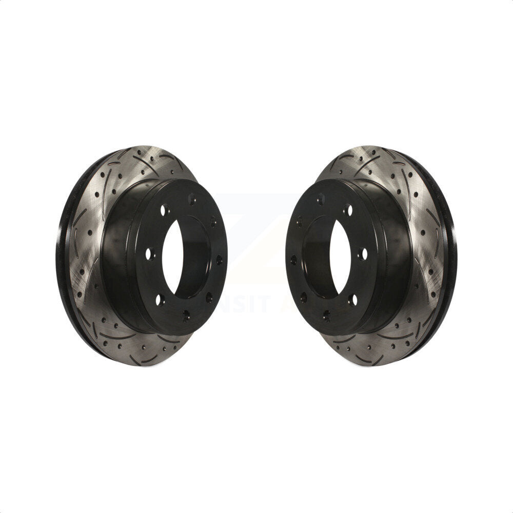 [Arrière] Kit de disque (percé rainuré revêtu) de frein pour Chevrolet Silverado 2500 HD GMC Sierra Express Hummer H2 1500 3500 Savana Suburban Yukon XL Avalanche Classic KD-100104 par DS-One