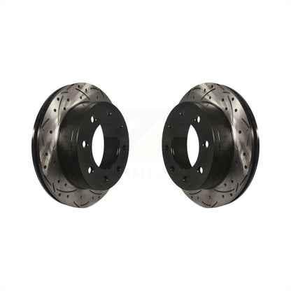 [Arrière] Kit de disque (percé rainuré revêtu) de frein pour Chevrolet Silverado 2500 HD GMC Sierra Express Hummer H2 1500 3500 Savana Suburban Yukon XL Avalanche Classic KD-100104 par DS-One