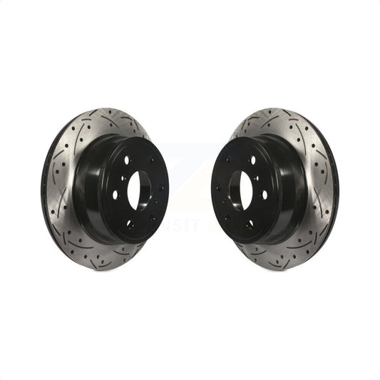 [Arrière] Kit de disque (percé rainuré revêtu) de frein pour Chevrolet Silverado 1500 GMC Sierra Tahoe Yukon Cadillac Suburban Escalade XL Avalanche ESV LD Classic EXT Limited KD-100106 par DS-One