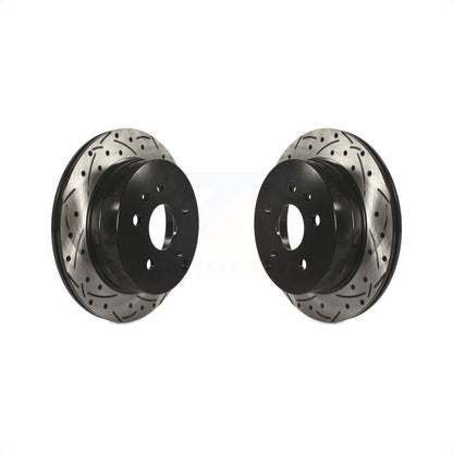 [Arrière] Kit de disque (percé rainuré revêtu) de frein pour 2010-2017 Chevrolet Equinox GMC Terrain KD-100110 par DS-One