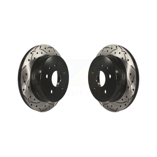 [Arrière] Kit de disque (percé rainuré revêtu) de frein pour 2010-2017 Chevrolet Equinox GMC Terrain KD-100110 par DS-One