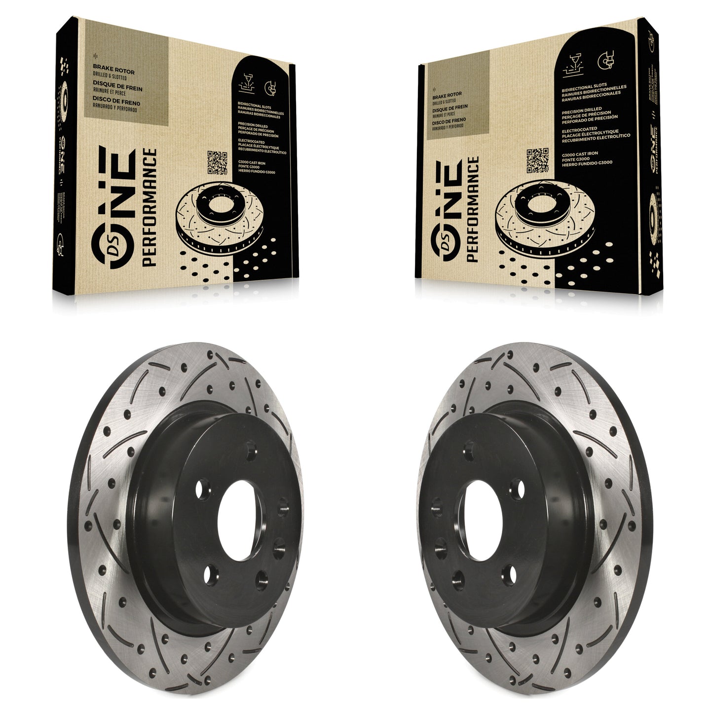 [Arrière] Kit de disque (percé rainuré revêtu) de frein pour Chevrolet Cruze Buick Encore Trax Sonic Limited KD-100111