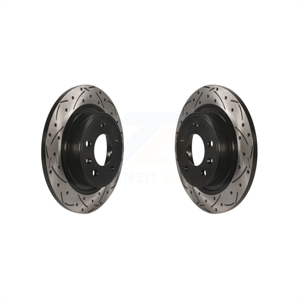 [Arrière] Kit de disque (percé rainuré revêtu) de frein pour Chevrolet Cruze Buick Verano Volt Cascada Cadillac ELR Orlando KD-100114 par DS-One