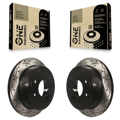 [Arrière] Kit de disque (percé rainuré revêtu) de frein pour Ford F-150 Lincoln Mark LT KD-100116