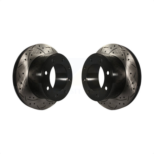 [Arrière] Kit de disque (percé rainuré revêtu) de frein pour 2005-2012 Ford F-250 Super Duty F-350 KD-100119 par DS-One