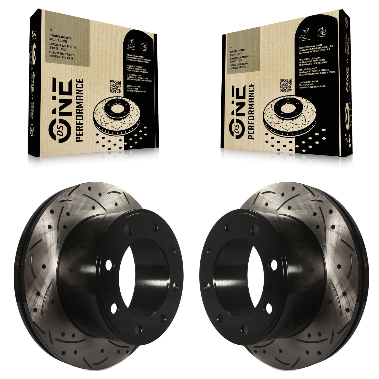 [Arrière] Kit de disque (percé rainuré revêtu) de frein pour 2005-2012 Ford F-250 Super Duty F-350 KD-100119